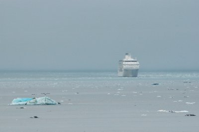 Another ship is coming into the Disenchantment Bay
See the place