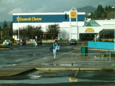 Side Trip to Tillamook.  Cheryl with her bag of goodies
