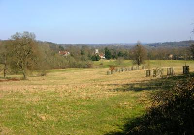 Hyde's House and the church...