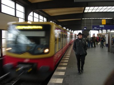 in the S-bahn (surface trams)