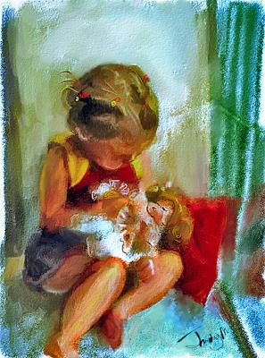 girl with doll