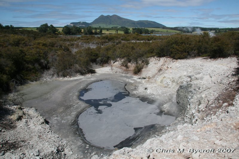 Mud pool.  Tauhara behind