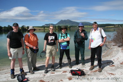 The botanical society group, Trevor, Lucy, Sarah, Paul, and two Johns