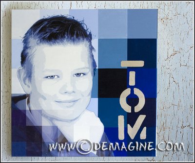 Digital Tom (painting & print 80x80cm)
