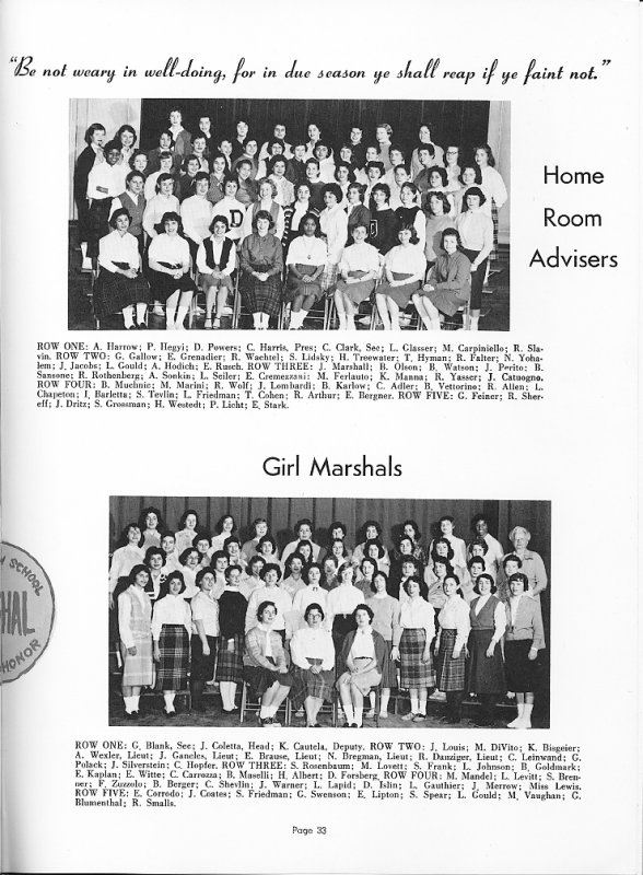 pg 33 Home Room Advisers, Girl Marshals.jpg