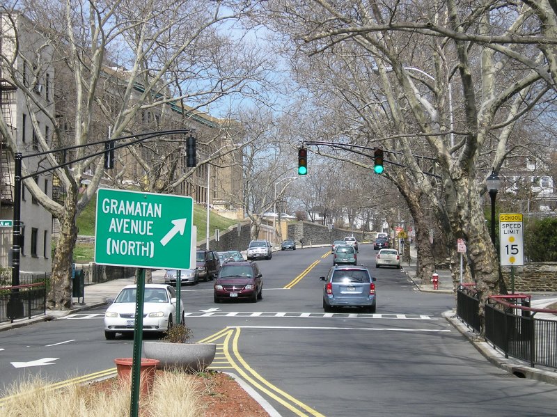 Circle - looking north up Gramatan Avenue 1 from north side of circle.JPG