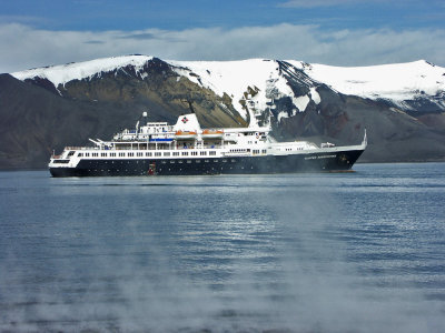 Clipper Adventurer at Deception Island