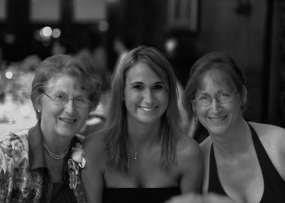Three generations of awesome women: Grandma, Amy, and Aunt Jacqui.