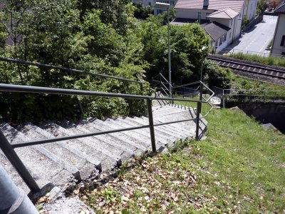 Escaliers entre le Chemin du Clos et la Haute Route