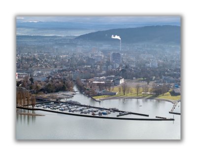 Vue sur le port de Bienne