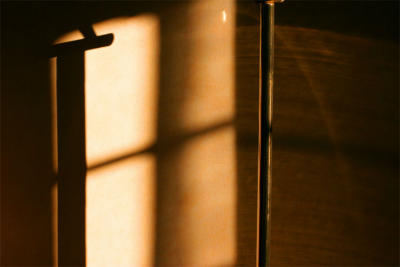 Window, light and shadows in living room