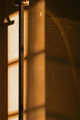 Window, light and shadows in living room