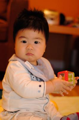 Baby with blocks