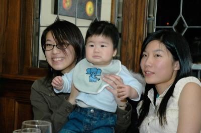 Nathaniel with Carol and Annie