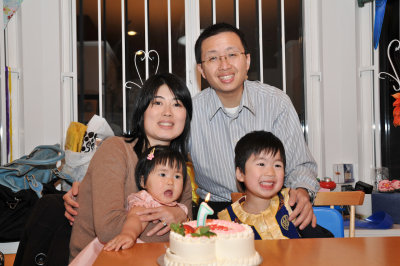 Family and B-day Cake