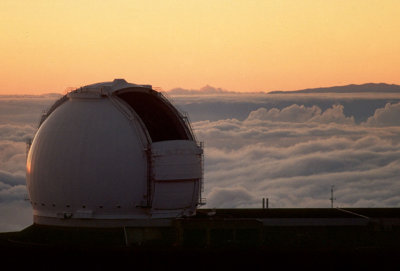 Keck dome and clouds