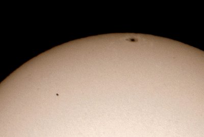 Mercury and the sun