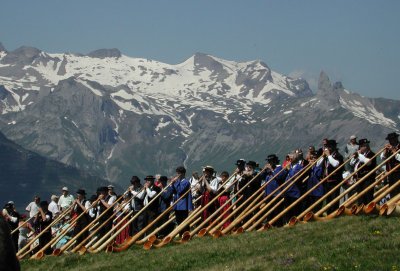 Alp Horn festival, Murren, Switzerland