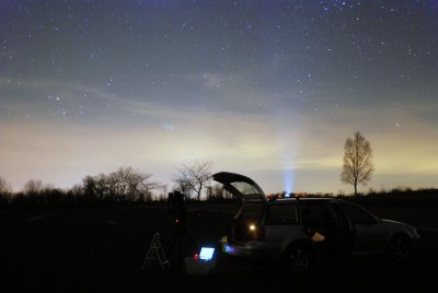 Flagpole light pollution