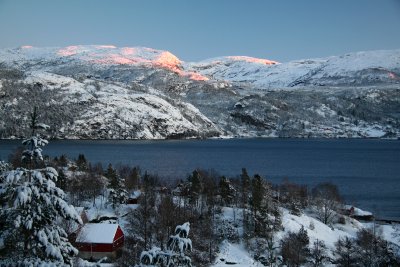 night comes early in west Norway in december