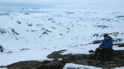 on the top - Jotunheimen mountain in the background
