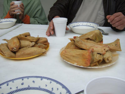 Invited into a neighbor's house for great tamales