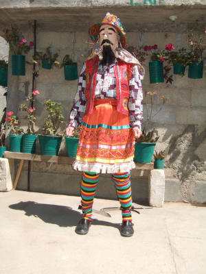 Holly models the cuchillos' costume