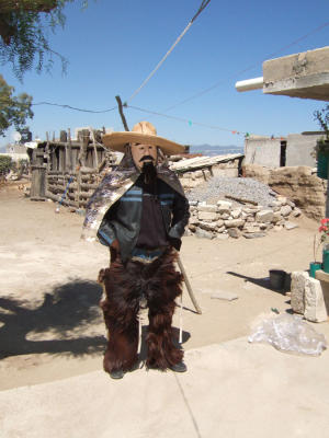 Alfonso models the chaps and hat from another costume
