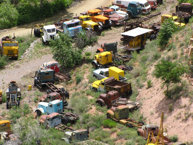 There are lots of old trucks in Haynes!