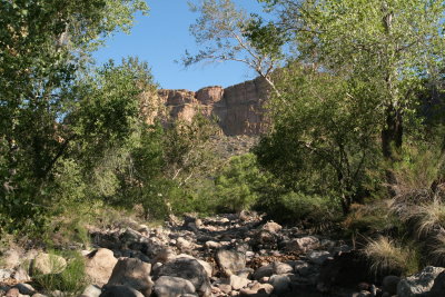 Fish Creek in August 2007. No running water.