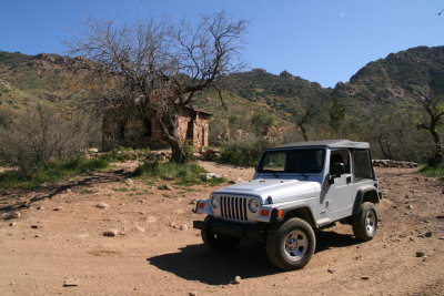 On the way back....Jeep at Rock House