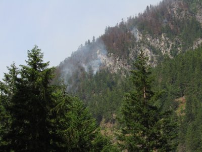 fires on opposite ridge