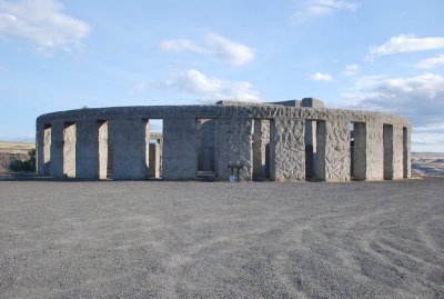 The Stonehenge replica is near Maryhill, across the Columbia River from Biggs