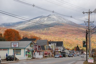 Lincoln, Vermont with White Mountains in background