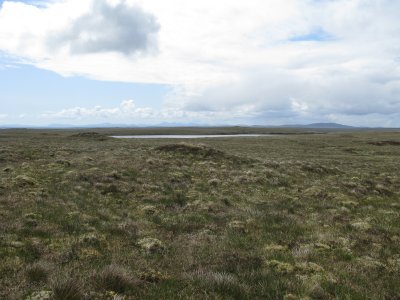 Mystery mounds with Loch Langabhat behind
