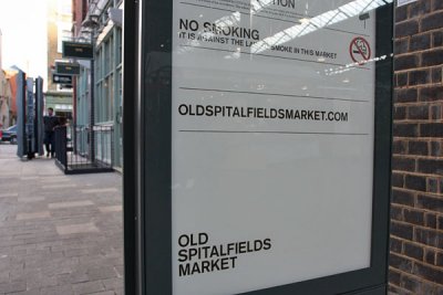 Spitalfields Market and Brick Lane. 1 Feb 2009.