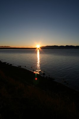 Sunrise over Yellowstone Lake