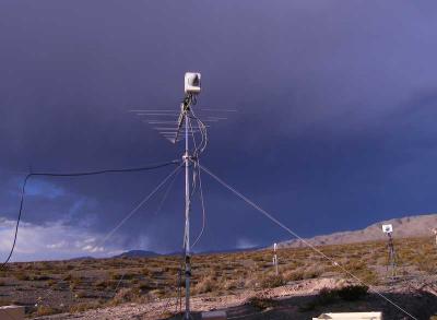 Our antenna facing the storm