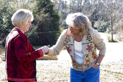 Chicken bone pull start-Carolyn & Carla