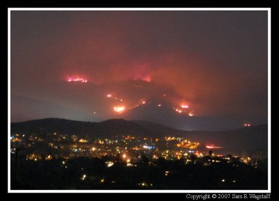 San Diego fire in the East County