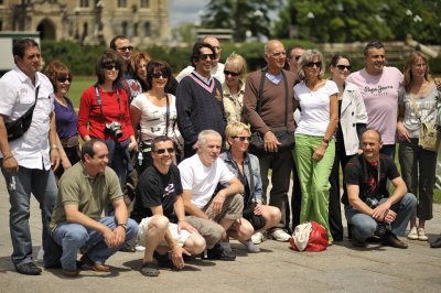 A Group Photo of Tourists from France