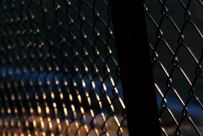 Fence in low light