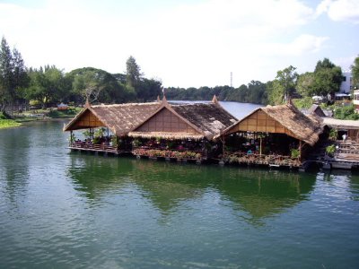 Floating Houses on the Kwai River