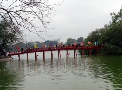 Bridge in Big Lake, Hanoi