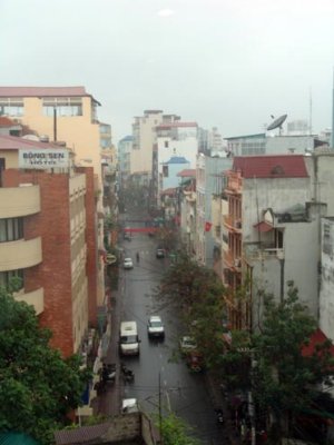 Hanoi street in the old district