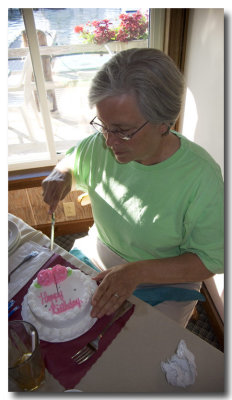 And it's time to cut the cake. Prior to the birthday in July.