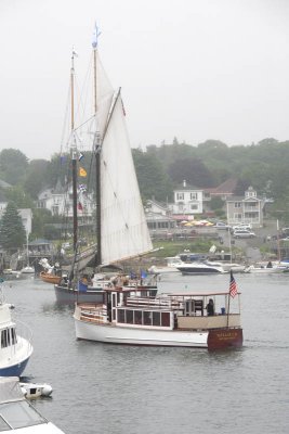 The Old Nellie B and one of the schooners.