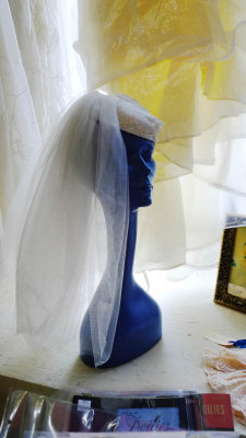 A Bridal veil at an antique shop in Brunswick.