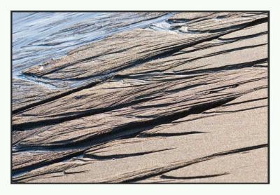 Lovely patterns in the eroded sand!