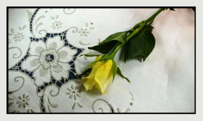 ...put on by local people with local touches (lace tableclothes and fresh roses)!!